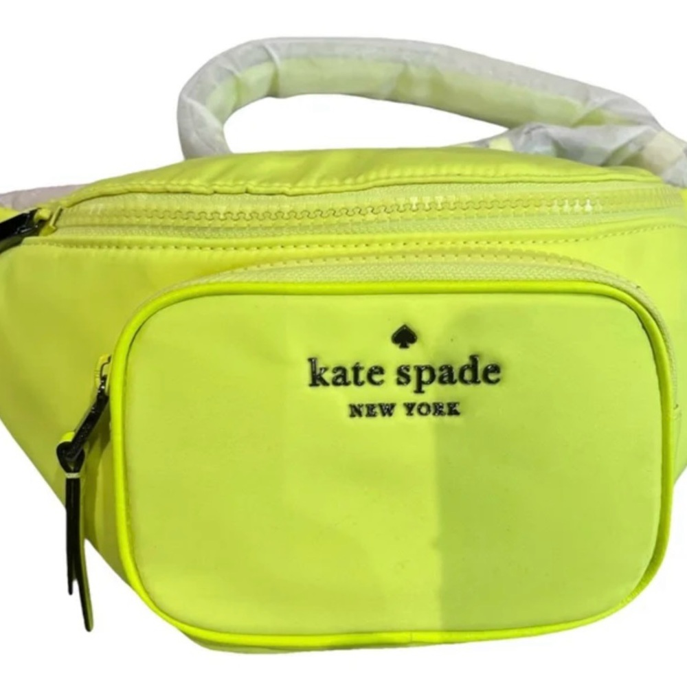 Kate Spade Neon yellow Fanny pack or cross body adjustable.